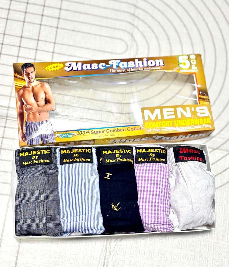 5PCS MEN’S COTTON BOXERS - men’s cotton boxers, breathable underwear, soft men’s boxers, comfortable underwear set, men’s essentials, cotton boxer shorts, affordable men’s underwear