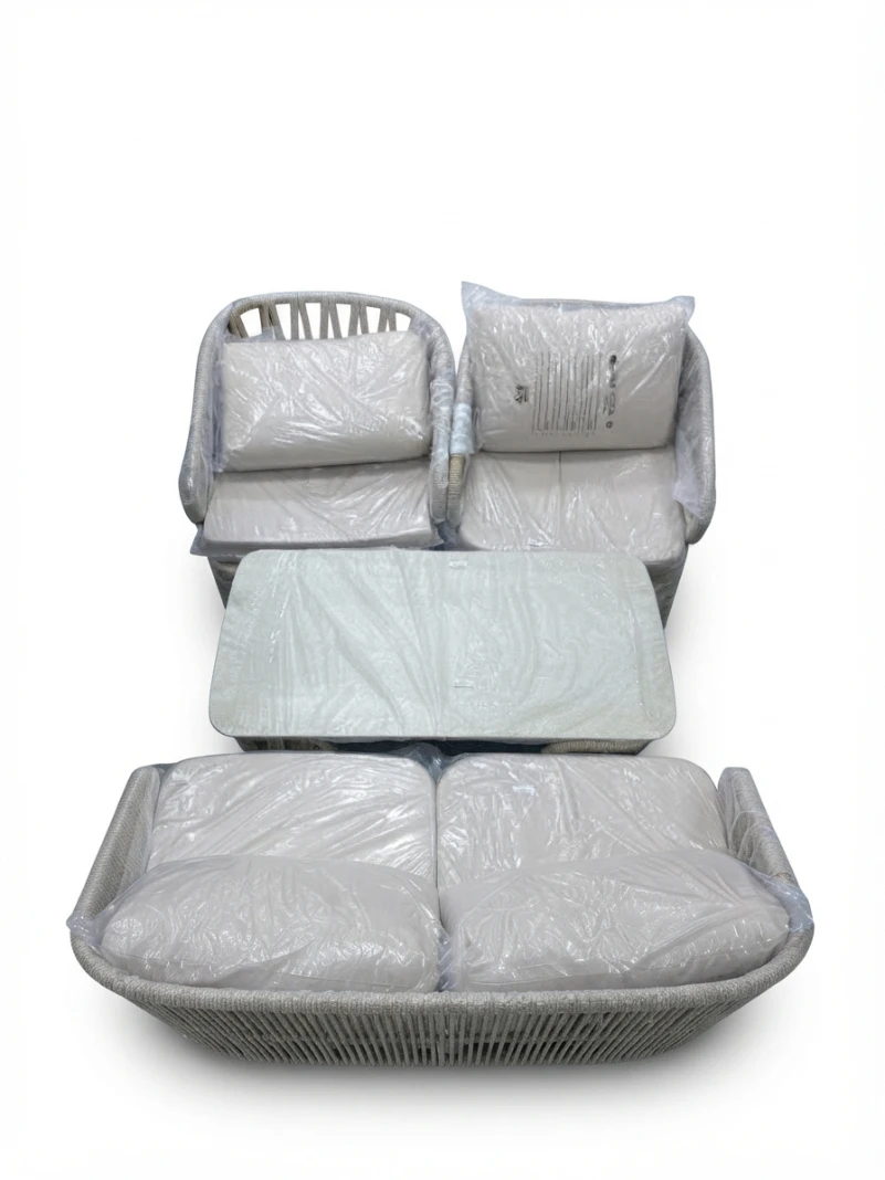 5-PIECE WICKER CONVERSATION SET: Outdoor Furniture, Patio Set, 5-Piece Conversation Set, Wicker Sofa Set, Outdoor Lounge Set, Garden Furniture, Patio Table and Chairs, Backyard Seating, Modern Outdoor