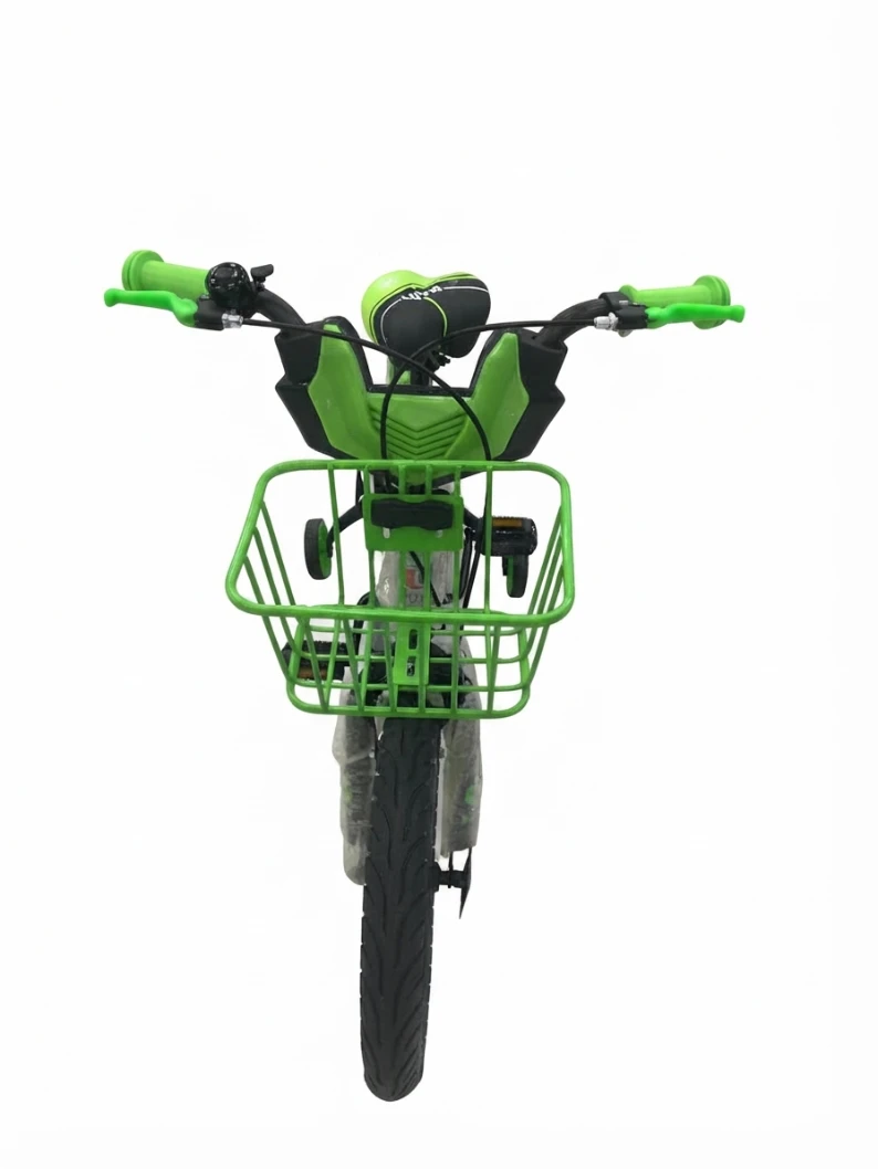 LUTA 4 WHEEL KIDS BICYCLE : Children Bicycle, Kids Bike with Training Wheels, Green Kids Cycle, Toddler Outdoor Bicycle, Boys Girls Training Bike, Kids Bicycle with Basket, Learn to Ride Bike, Youth S