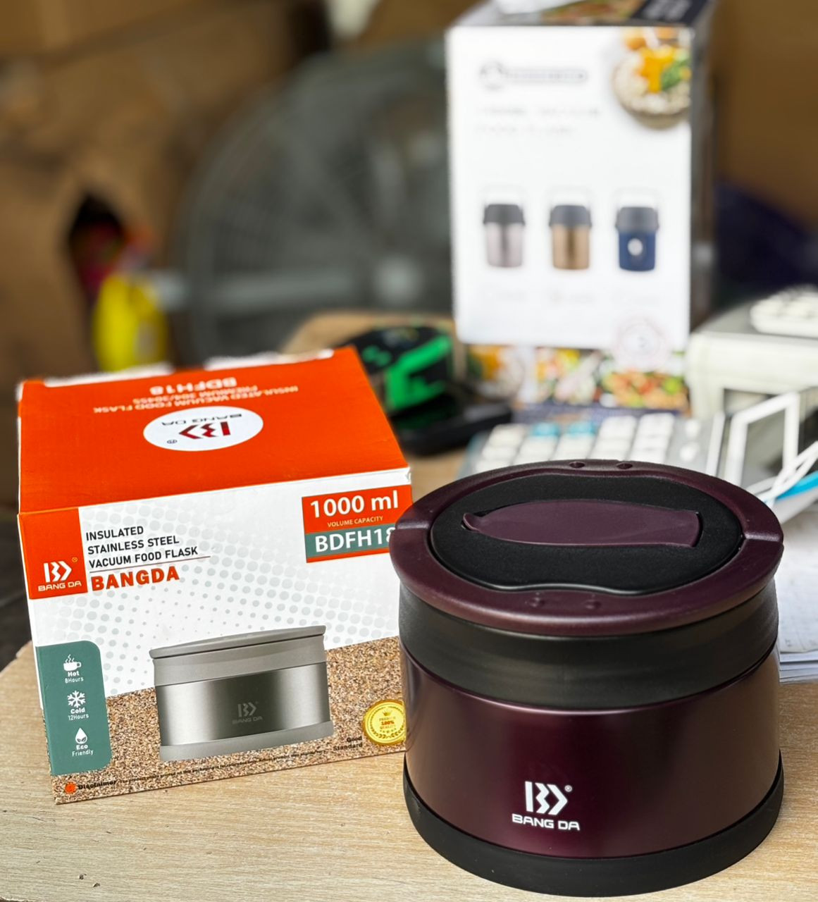 BANGDA VACUUM FOOD FLASK - Bangda Vacuum Food Flask 1L, food thermos flask, stainless steel food container, insulated lunch flask, hot and cold food jar, portable meal flask, vacuum food jar