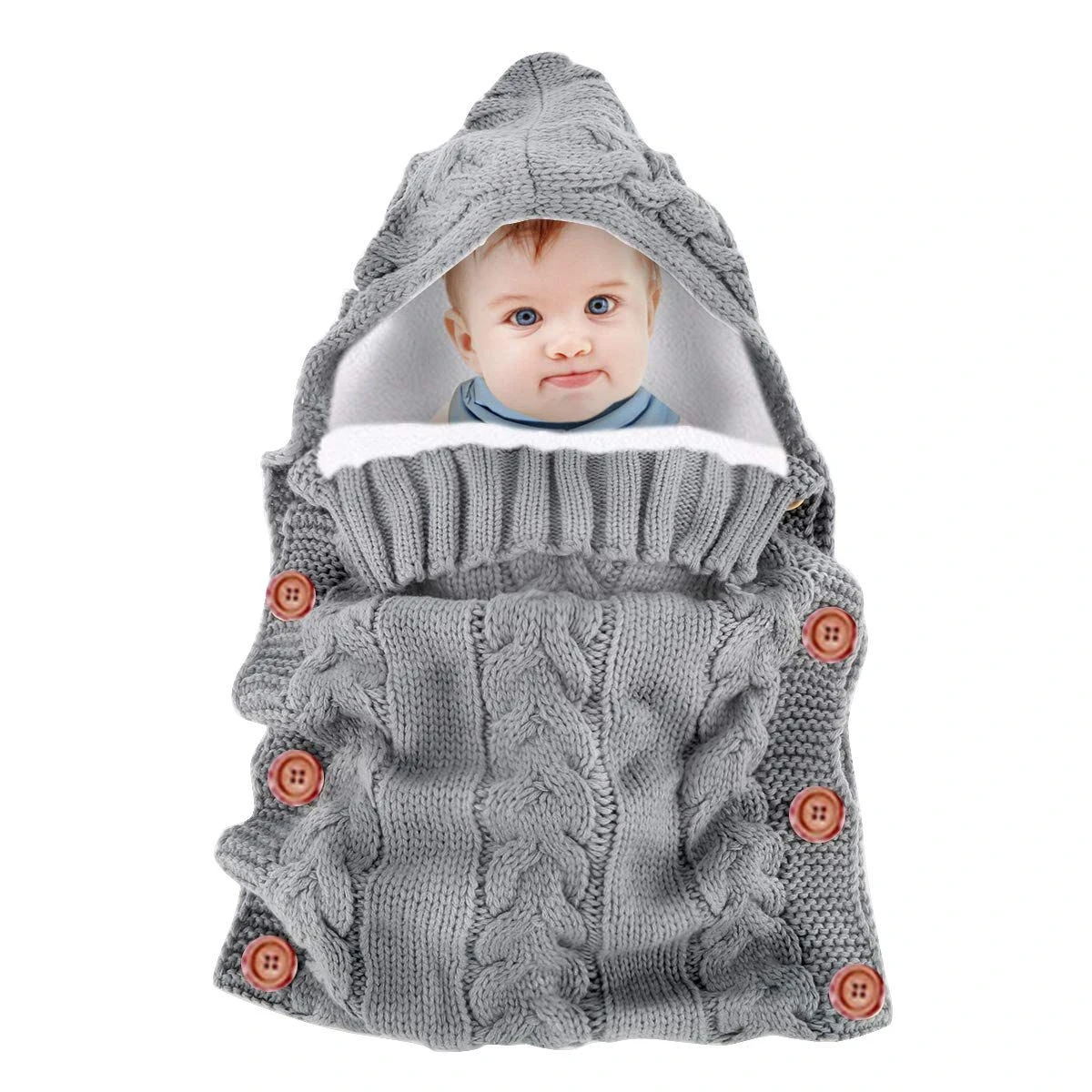 BABY SWADDLE BLANKET KNIT SLEEPING BAG