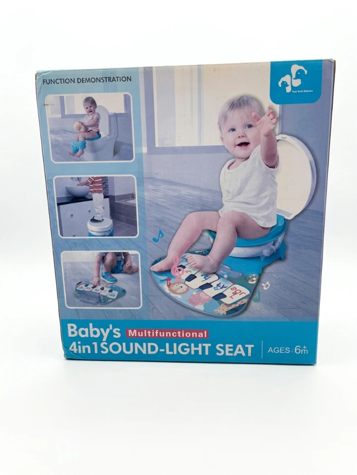BABY’S MULTIFUNCTIONAL 4-IN-1 SOUND & LIGHT POTTY SEAT SYSTEM: 4 in 1 baby potty seat, interactive baby potty seat, baby potty chair 6m+, potty trainer with music mat, toddler step stool for sink, mul