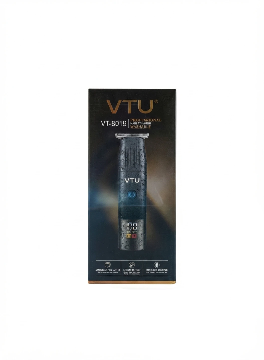 VTU PROFESSIONAL WASHABLE HAIR TRIMMER & GROOMING KIT: Washable Hair Trimmer, Cordless Beard Trimmer, Waterproof Hair Clipper, Mens Grooming Kit, Electric Hair Cutter, Detail Trimmer, USB C Rechargeab