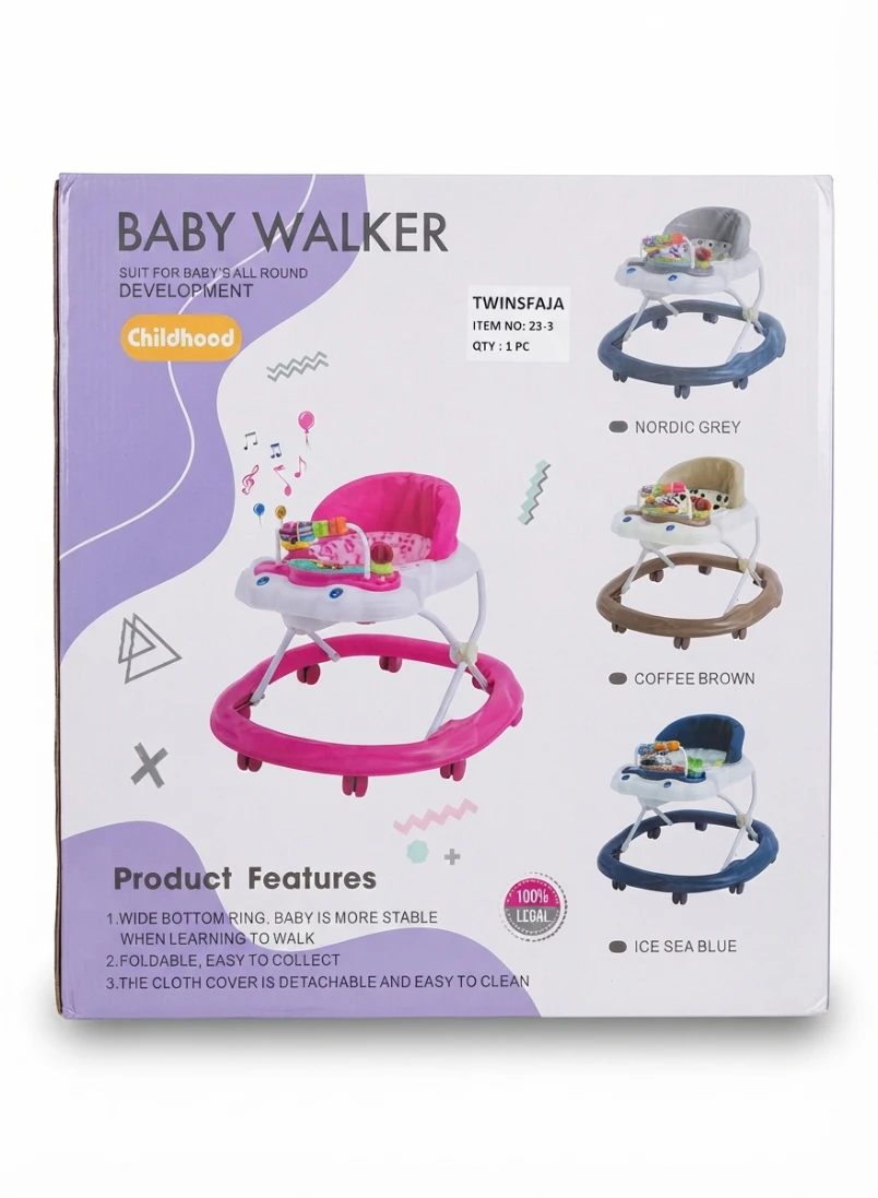 BABY WALKER: Baby Walker, Childhood Baby Walker, Infant Walking Aid, Musical Baby Walker, Foldable Baby Walker, Baby Activity Center, Baby Mobility Toy, Twinsfaja, Baby Developmental Toy, Infant Walke